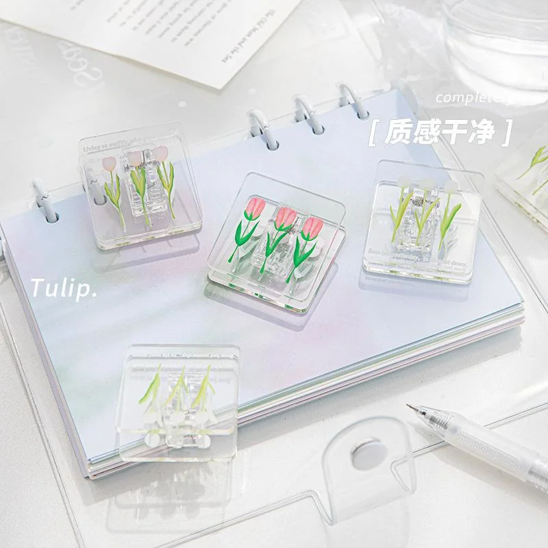 Multi-Color Plastic Binder Clips Notes Letter Paper Clip Holder DIY Bookmark Office Supplies Clip Holder Stationery